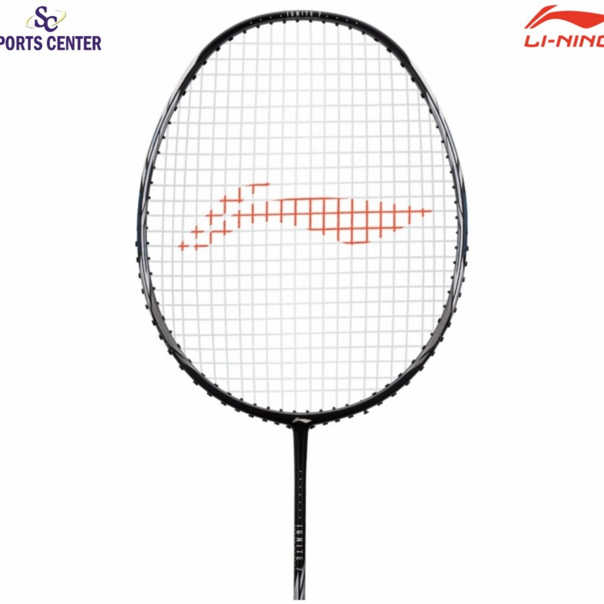 New Full Set Raket Badminton Lining Ignite 7 Black / Silver Sports Center