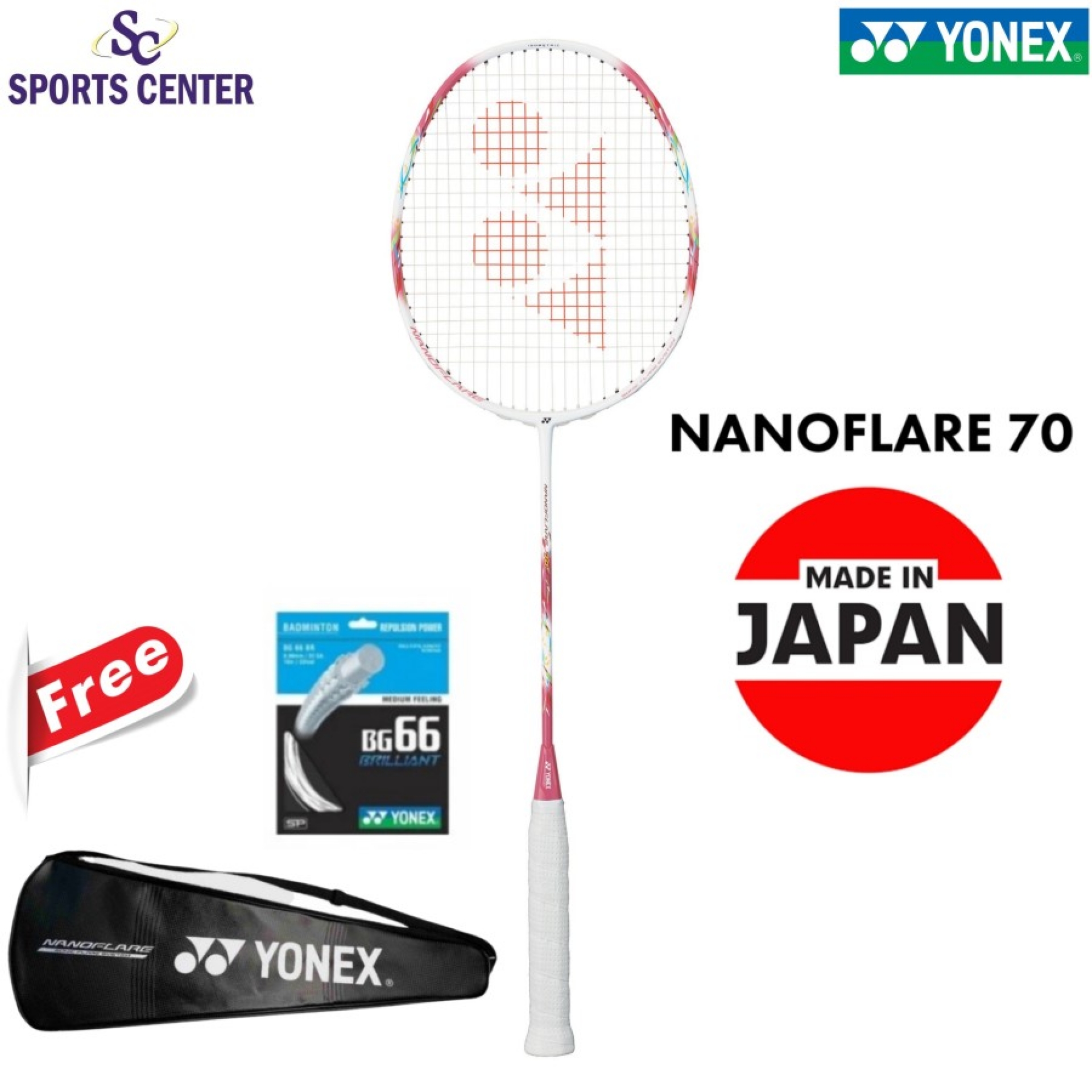 New Raket Badminton Yonex Nanoflare 70 Coral Pink Sports Center