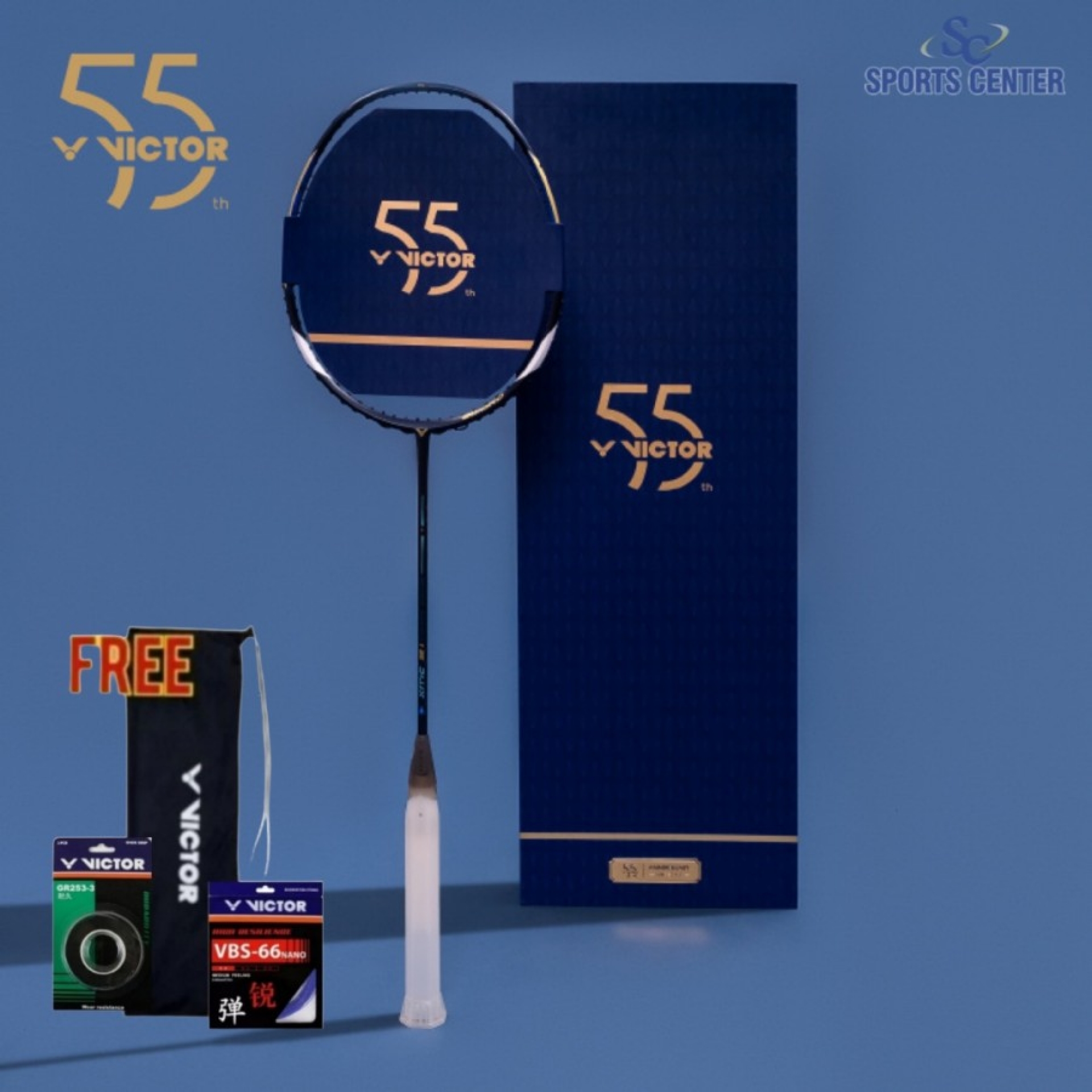 Box 55th Anniversary Raket Badminton Victor Brave Sword 12 DLUX GB