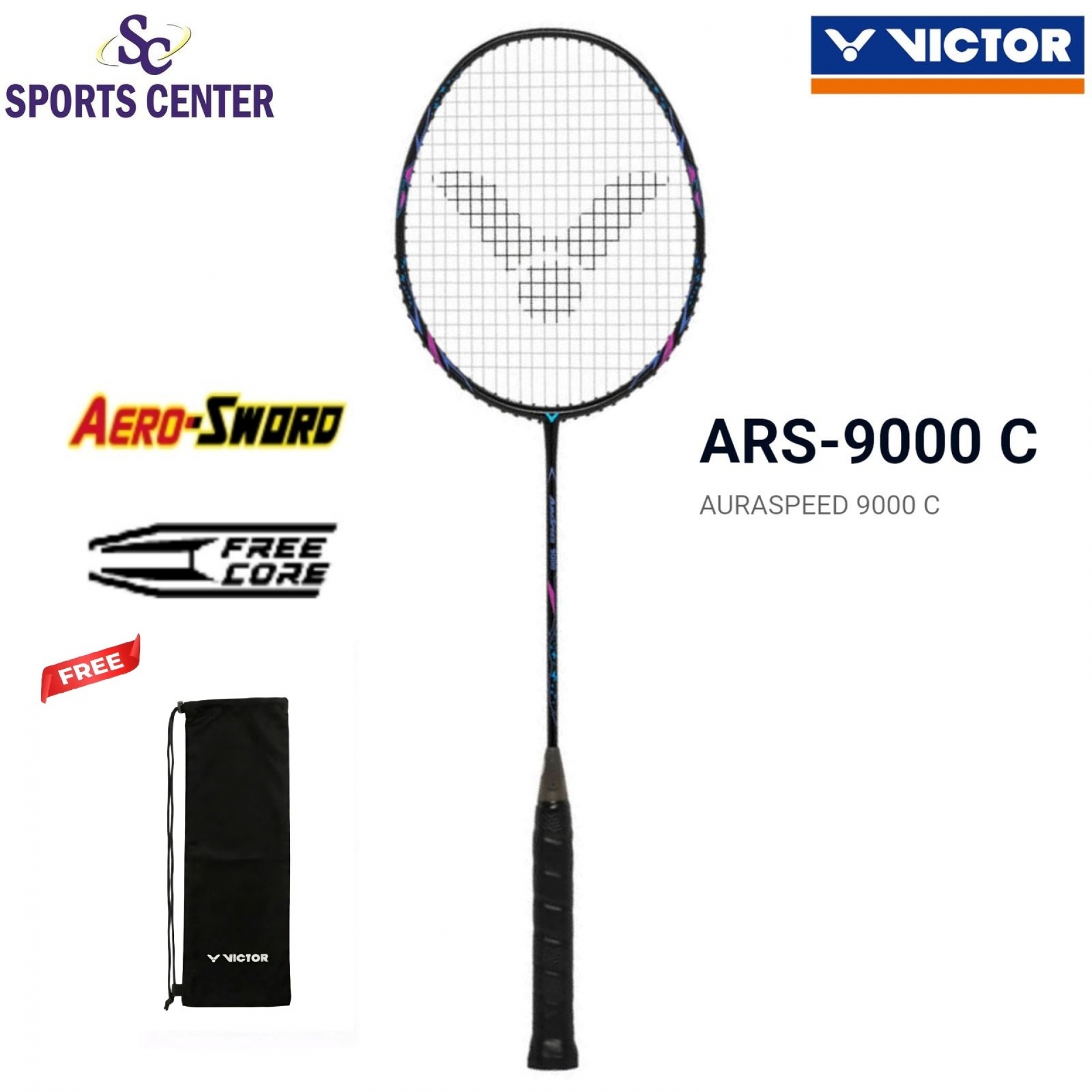 New Raket Badminton Victor Auraspeed 9000 / ARS 9000 / ARS9000
